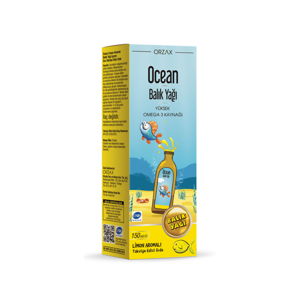 OCEAN FISH OIL LEMON SIR 150ML-1