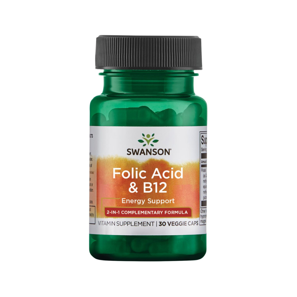 SWANSON FOLIC ACID & B12 CPS A30-1