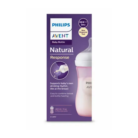 AVENT NATURAL RESPONSE PINK 260ML 1M+ photo 1